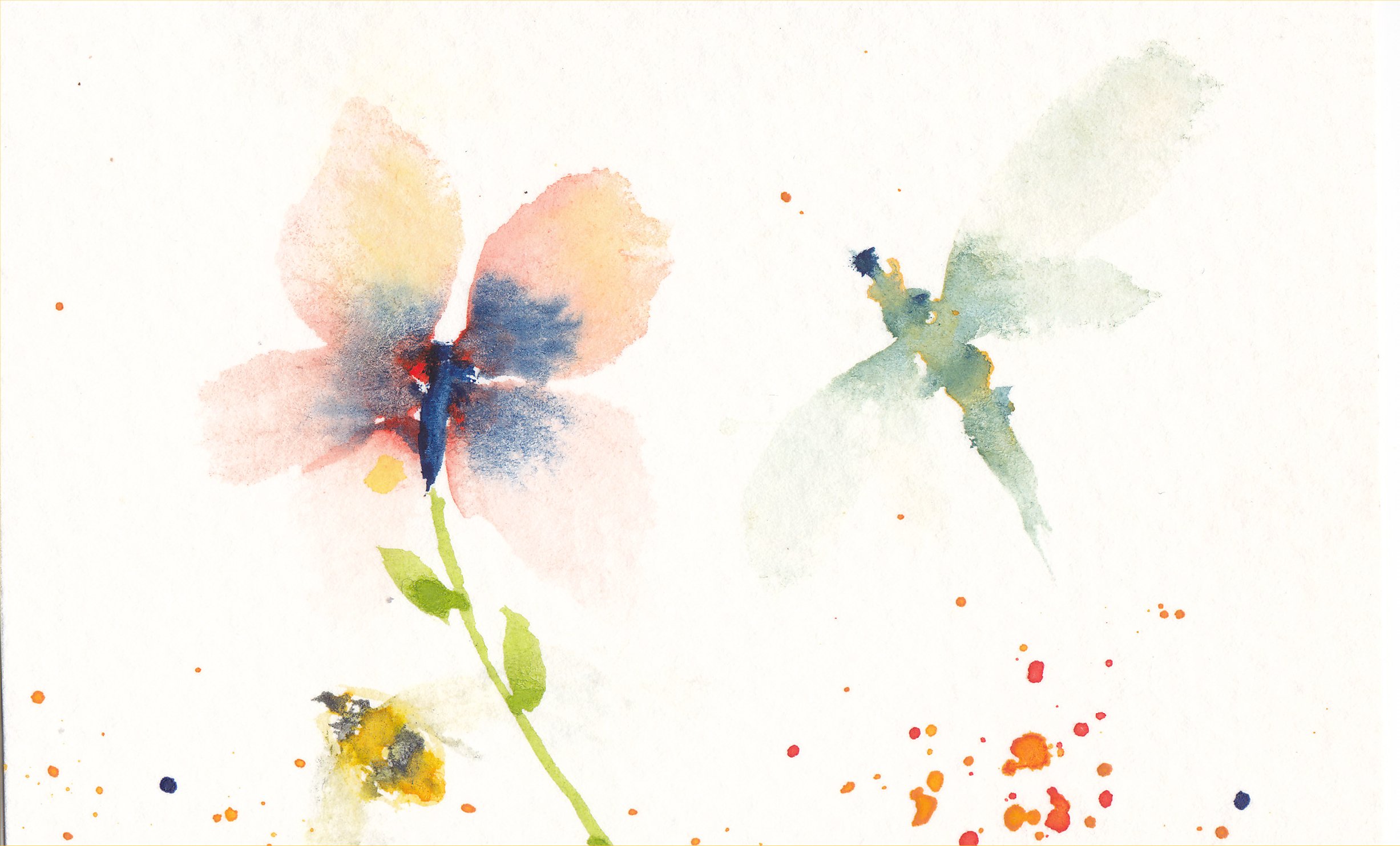 Abstract painting of pollinators